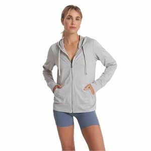 Vuori Women's Heather Gray Zip Hoodie